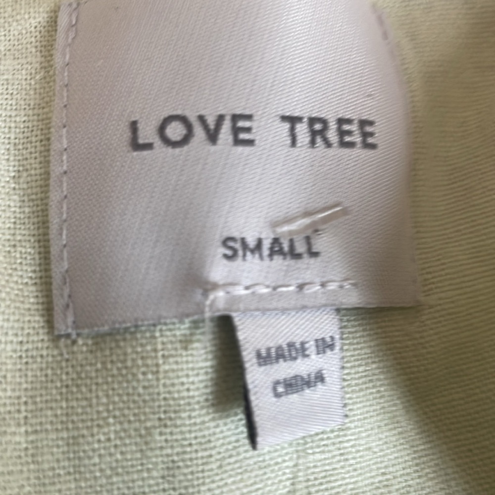 Love Tree light weight pale green jacket size small linen/viscose - Picture 6 of 7
